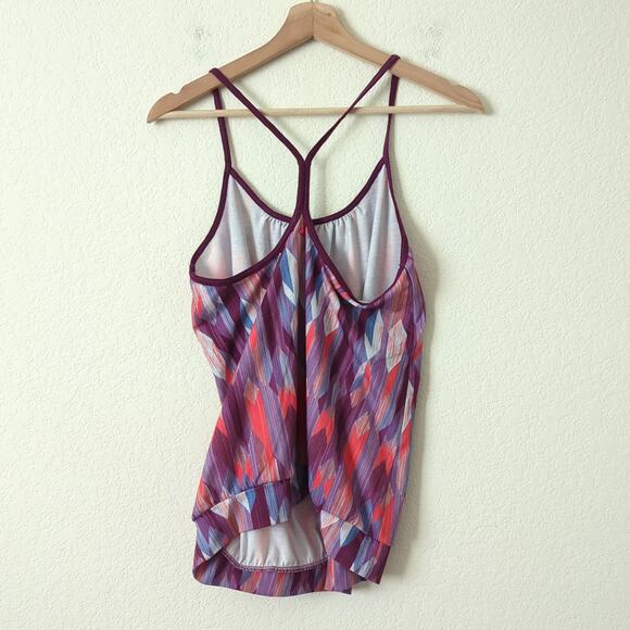 prAna Women's Andie Tank Top Size Medium Racerback Dance Studio Purple Workout - Picture 3 of 7